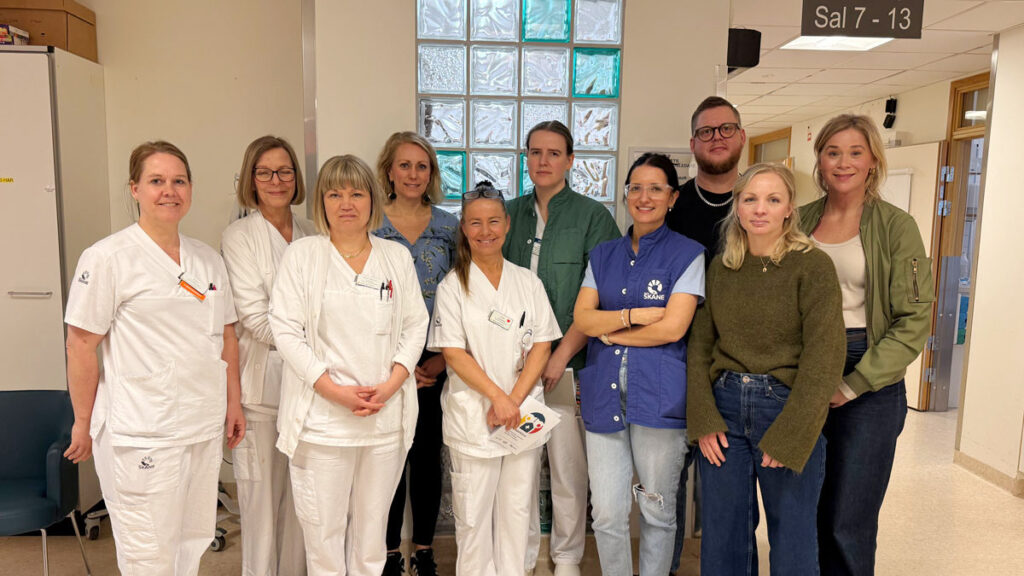 Gruppbild på Thorax i Lund med personal från Thorax och Perspektiva.